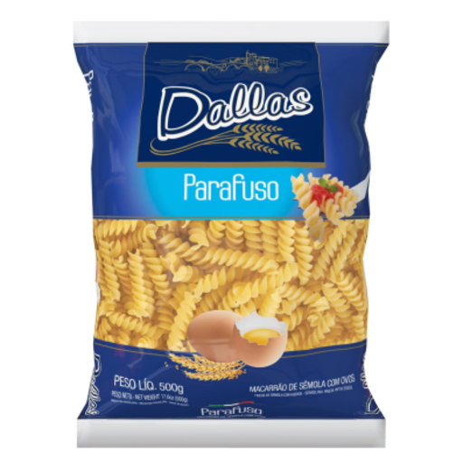 MACARRÃO DALLAS ESPECIAL PARAFUSO 500 G 