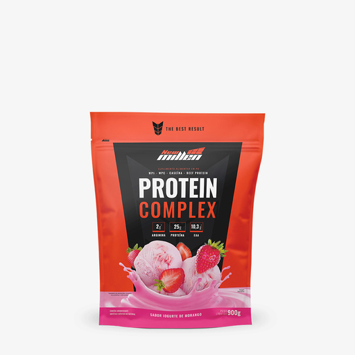 PROTEIN COMPLEX IOGURTE DE MORANGO POUCHE 900G   Nova Fórmula 