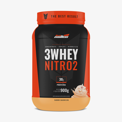 3 WHEY NITRO 2 BAUNILHA POTE 900G 