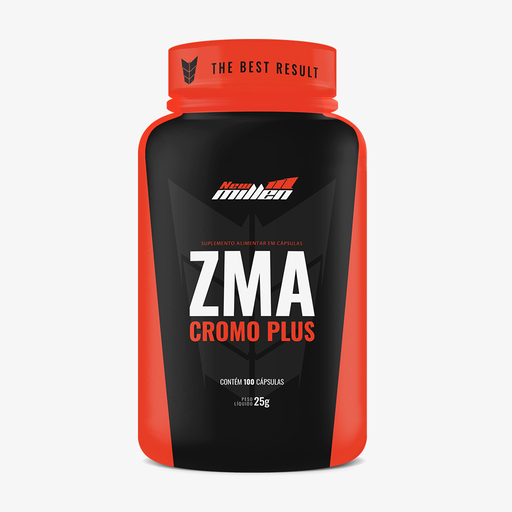 ZMA CROMO PLUS POTE 100 CÁPSULAS 256mg Manésio 14 mg Zinco