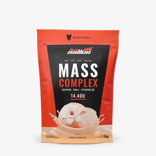 MASS COMPLEX 14400  (Creatina -Zma- Vit B6)   3,0KG POUCH BAUNILHA 