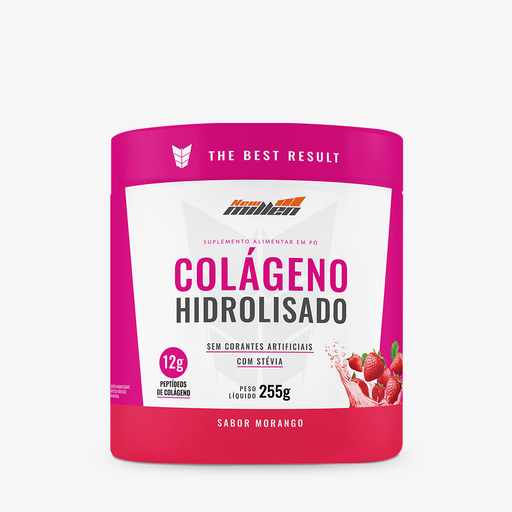 COLÁGENO HIDROLISADO EM PÓ MORANGO POTE 255G 