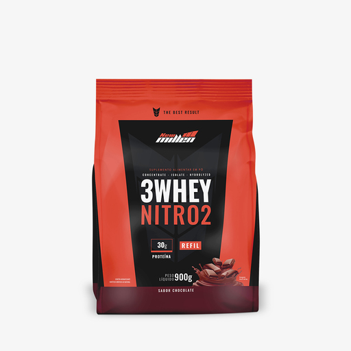 3 WHEY NITRO 2 CHOCOLATE REFIL 900G